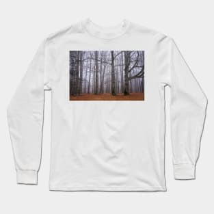Winter landscape with frost on trees Long Sleeve T-Shirt